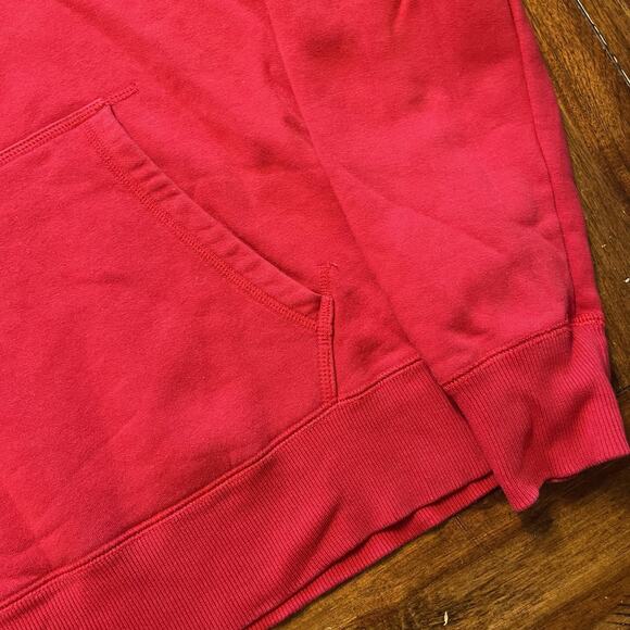 Nike Hoodie Mens Large Red Sportswear Pullover Swoosh Logo Sweatshirt Cotton - Picture 5 of 9